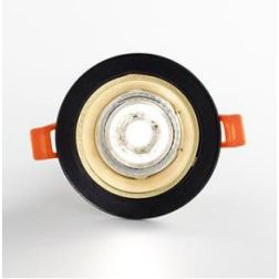 715 SIMPLIE FARETTO DA INCASSO ROTONDO IN ALLUMINIO BIANCO O NERO CON INTERNO ORO ATTACCO GU10 ISYLUCE - Cristalensi Shop Online 2