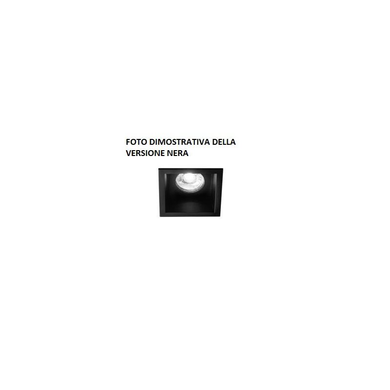 716 FARETTO DA INCASSO QUADRATO DI ISYLUCE IN ALLUMINIO NERO O BIANCO PORTALAMPADE GU10 ISYLUCE - Cristalensi Shop Online