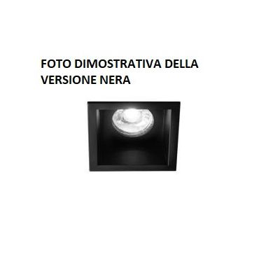716 FARETTO DA INCASSO QUADRATO DI ISYLUCE IN ALLUMINIO NERO O BIANCO PORTALAMPADE GU10 ISYLUCE - Cristalensi Shop Online