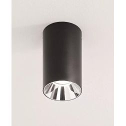 PLAFONIERA CILINDRO ALLUMINIO BIANCO O NERO PORTALAMPADE GU10 RIFLETTORE CROMO ISYLUCE - Cristalensi Shop Online 2