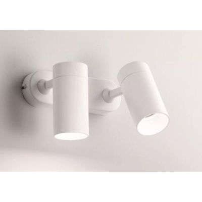 757 SPOT CON 2 LUCI ORIENTABILI IN ALLUMINIO BIANCO O NERO CON PORTALAMPADE GU10 DI ISYLUCE ISYLUCE - Cristalensi Shop Online