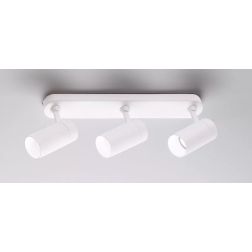 758 SPOT CON 3 LUCI ORIENTABILI IN ALLUMINIO BIANCO O NERO CON PORTALAMPADE GU10 DI ISYLUCE ISYLUCE - Cristalensi Shop Online 2