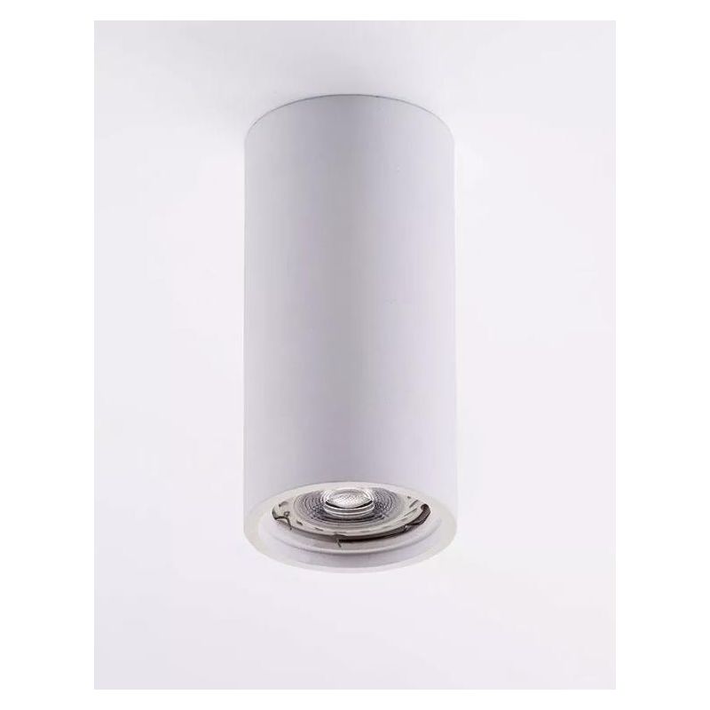 828 PLAFONIERA CILINDRICA GRANDE IN GESSO VERNICIABILE CON ATTACCO GU10 ISYLUCE - Cristalensi Shop Online