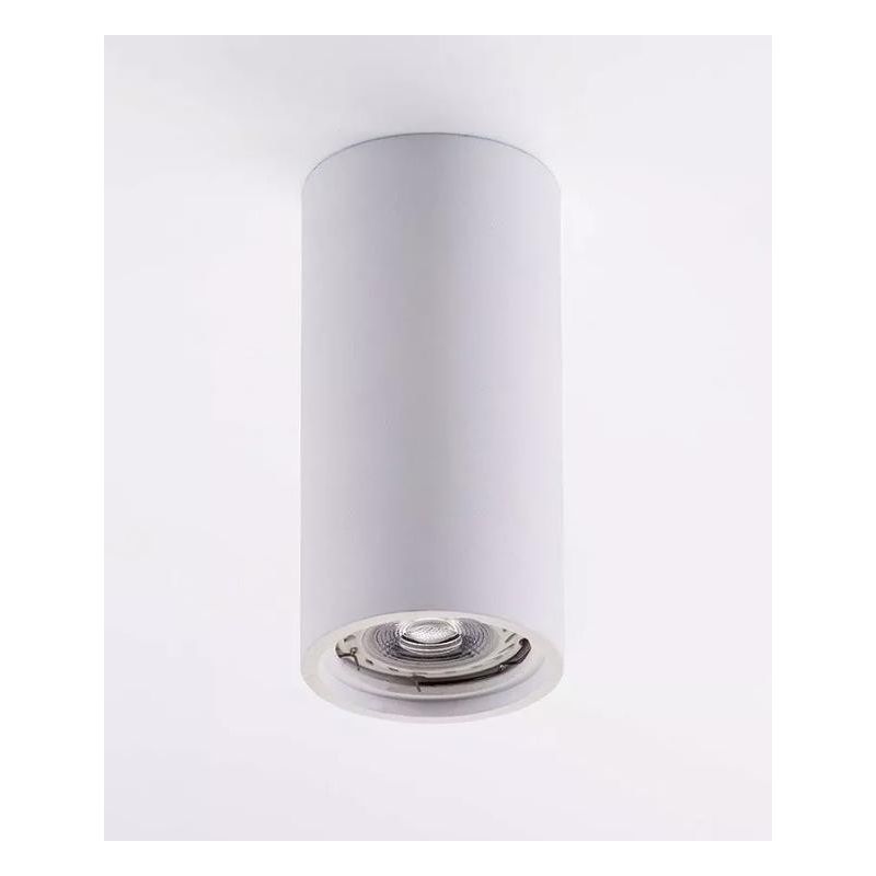 828 PLAFONIERA CILINDRICA GRANDE IN GESSO VERNICIABILE CON ATTACCO GU10 ISYLUCE - Cristalensi Shop Online