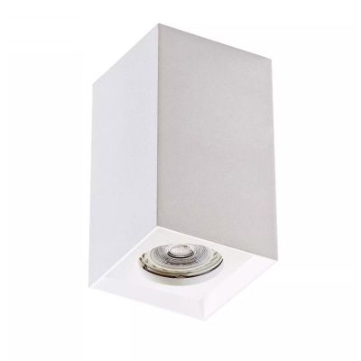 829 PLAFONIERA PRISMATICA GRANDE IN GESSO VERNICIABILE CON ATTACCO GU10 ISYLUCE - Cristalensi Shop Online