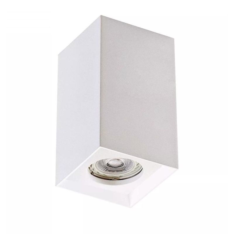 829 PLAFONIERA PRISMATICA GRANDE IN GESSO VERNICIABILE CON ATTACCO GU10 ISYLUCE - Cristalensi Shop Online