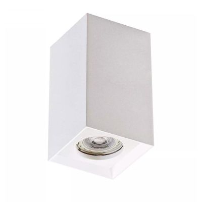 829 PLAFONIERA PRISMATICA GRANDE IN GESSO VERNICIABILE CON ATTACCO GU10 ISYLUCE - Cristalensi Shop Online