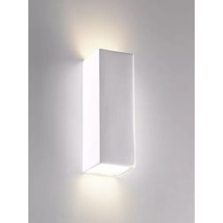 830 APPLIQUE PRISMATICA IN GESSO VERNICIABILE CON PORTALAMPADE GU10 ISYLUCE - Cristalensi Shop Online