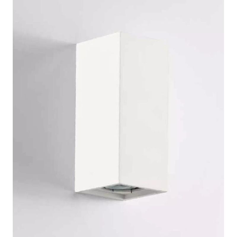830 APPLIQUE PRISMATICA IN GESSO VERNICIABILE CON PORTALAMPADE GU10 ISYLUCE - Cristalensi Shop Online