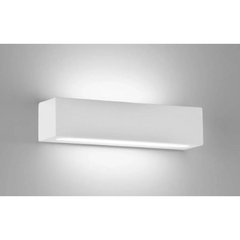 857 PRISMA APPLIQUE IN GESSO VERNICIABILE A LED INTEGRATO DA 18W DI ISYLUCE ISYLUCE - Cristalensi Shop Online