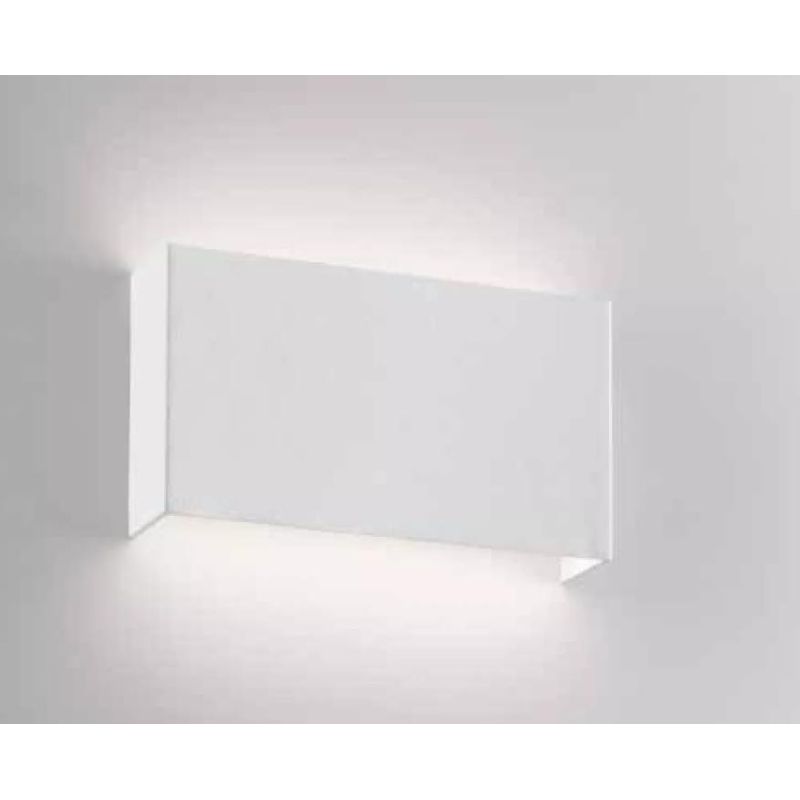 APPLIQUE RETTANGOLO ALLUMINIO BIANCO 12W 3000K O 4000K LUCE SOPRA SOTTO ISYLUCE - Cristalensi Shop Online