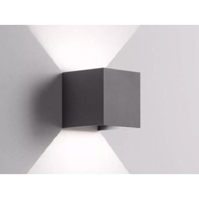 APPLIQUE CUBO BIANCO NERO CORTEN ANTRACITE 6W LED 3000K O 4000K FASCIO LUCE REGOLABILE ISYLUCE - Cristalensi Shop Online