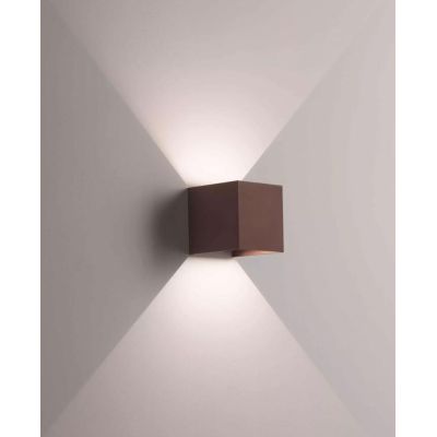 APPLIQUE CUBO BIANCO NERO CORTEN ANTRACITE 6W LED 3000K O 4000K FASCIO LUCE REGOLABILE ISYLUCE - Cristalensi Shop Online