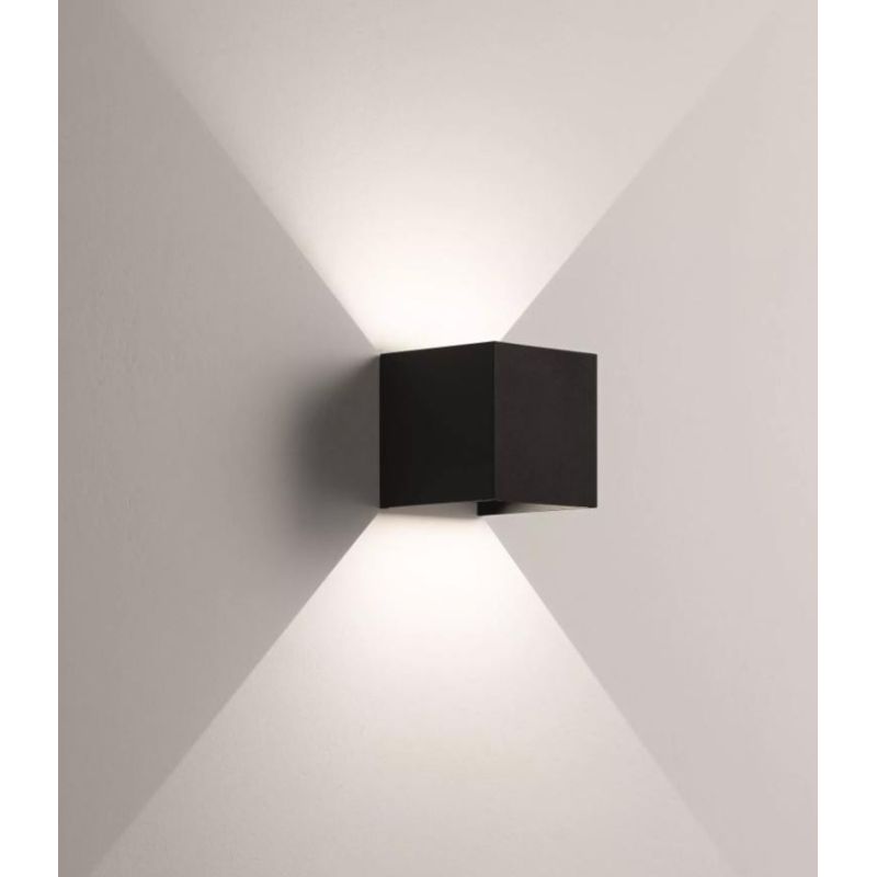 APPLIQUE CUBO BIANCO NERO CORTEN ANTRACITE 6W LED 3000K O 4000K FASCIO LUCE REGOLABILE ISYLUCE - Cristalensi Shop Online