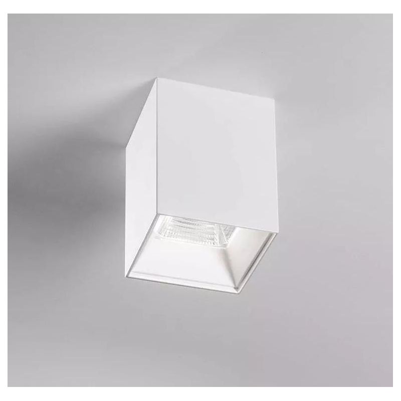 FARETTO PLAFONIERA LED INTEGRATO 12W 3000K-4000K BIANCO VETRO OTTICO ISYLUCE - Cristalensi Shop Online