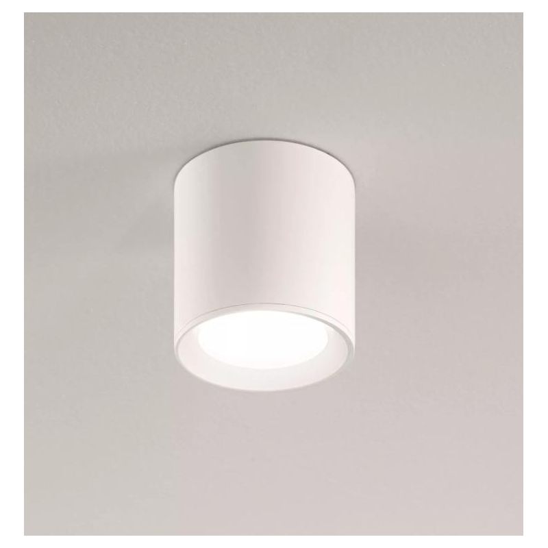 928 PLAFONIERA CILINDRO LED INTEGRATO 9W 3000K O 4000K LUCE DIFFUSA ALLUMINIO BIANCO ISYLUCE - Cristalensi Shop Online