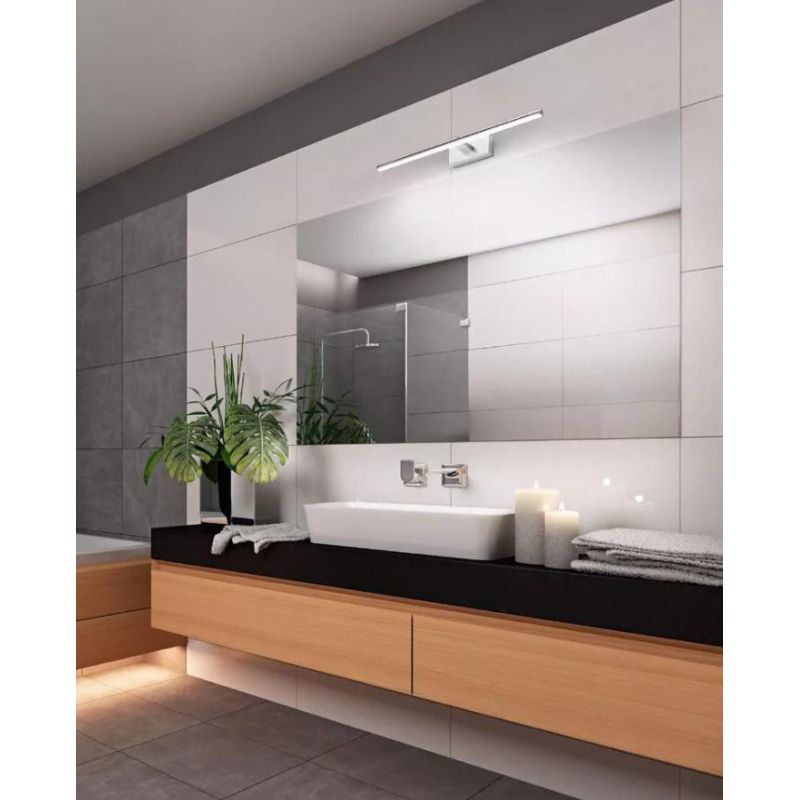 936 APPLIQUE SOPRA SPECCHIO IP44 CROMO LUCIDO LED 8W 3000K O 4000K D. 45 CM MODERNO ISYLUCE - Cristalensi Shop Online