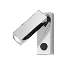 ZENIT SQUADRATO APPLIQUE COMODINO CAMERA DA LETTO LED 3W CROMO LUCIDO ISYLUCE - Cristalensi Shop Online 2