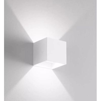 CUBO PARETE LED 10W 3000K LUCE SOPRA SOTTO BIANCO O NERO ECONOMICO CLASSE A ISYLUCE - Cristalensi Shop Online