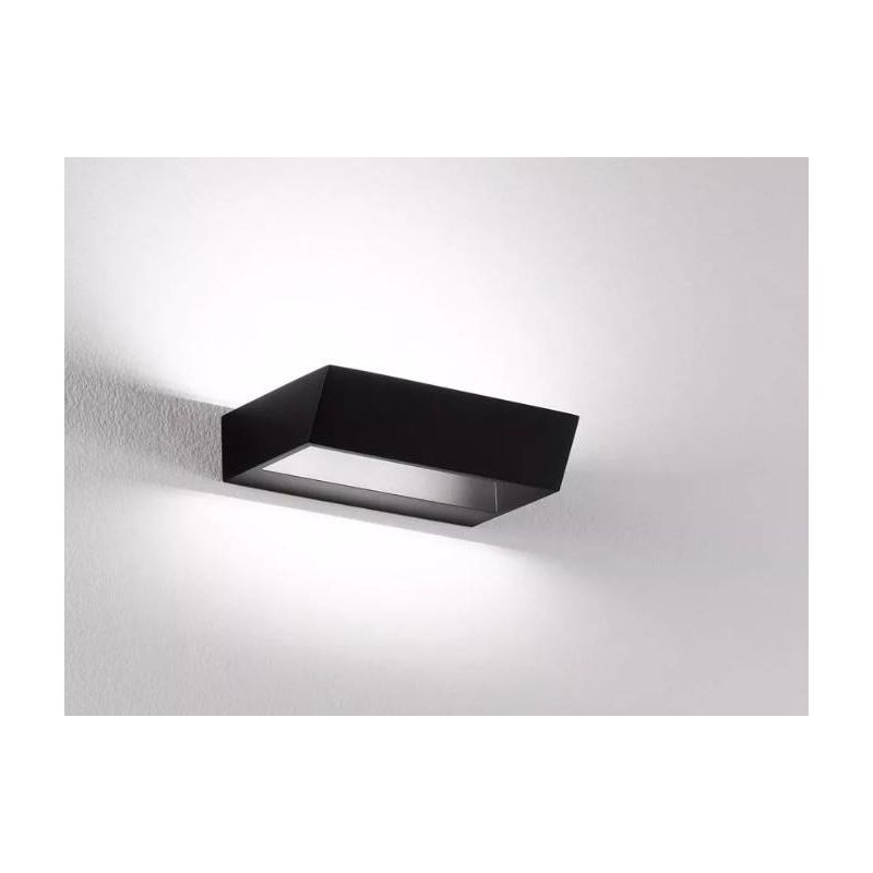 EDGE PICCOLO LED 18W LUCE SOPRA SOTTO MONTATURA BIANCA O NERA MODERNO ECONOMICO ISYLUCE - Cristalensi Shop Online