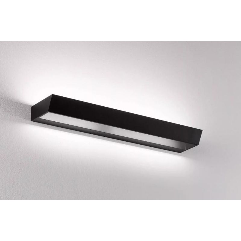 EDGE APPLIQUE LED 50W LUCE CALDA O FREDDA 4000 LUMEN BIANCO O NERO MODERNO ISYLUCE - Cristalensi Shop Online
