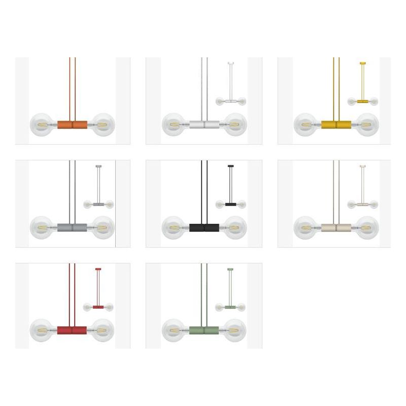 SOSPENSIONE 2 LUCI MAGNETICA IN METALLO DISPONIBILI 8 COLORI FILOTTO ORIGINALE E MODERNA Filotto - Cristalensi Shop Online