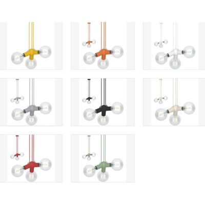 SOSPENSIONE 3 LUCI MAGNETICA IN METALLO DISPONIBILI 8 COLORI FILOTTO ORIGINALE E MODERNA Filotto - Cristalensi Shop Online