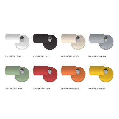 MURO METALLICO PICCOLA APPLIQUE FILOTTO CON SNODO DISPONIBILE IN 8 COLORI DESIGN ORIGINALE Filotto - Cristalensi Shop Online