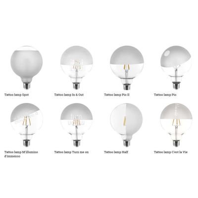SATINATE LAMPADINE TATTOO SATINATE GLOBO LED 4,5W LUCE 2700K MADE IN ITALY Filotto - Cristalensi Shop Online