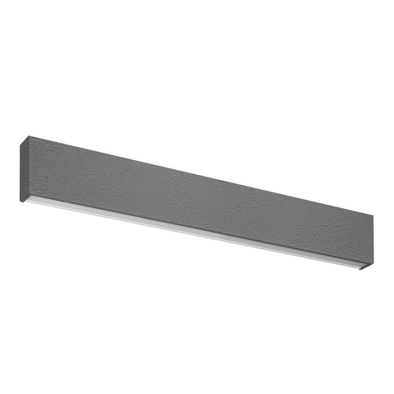 BOX W2 APPLIQUE BIEMISSIONE MODERNA LED 28W LUNGH 61CM FINITURA CEMENTO LUCE 2700K-3000K-4000K Linea Light - Cristalensi Shop On