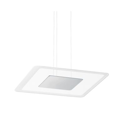 ARUBA SOSPENSIONE MODERNA A DOPPIA EMISSIONE LUCE CROMO ORO O RAME LED 19W LUCE 3000K Linea Light - Cristalensi Shop Online