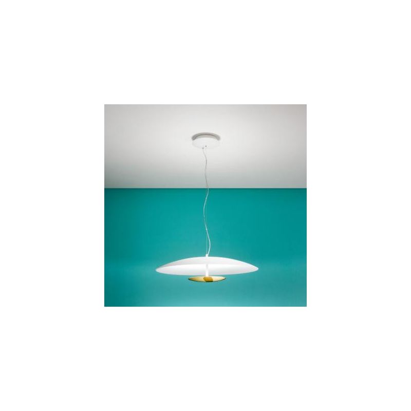 HORIZON SOSPENSIONE MODERNA LED 34W LUCE 3000K CON DETTAGLI ORO O CROMO DELLA LINEA LIGHT Linea Light - Cristalensi Shop Online