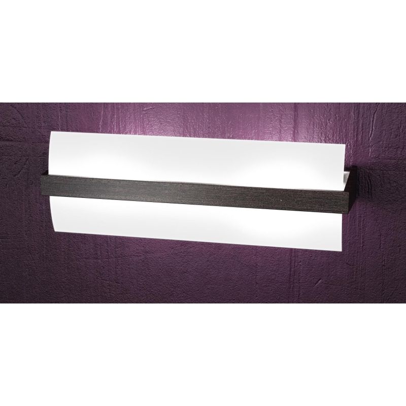 WOOD APPLIQUE MEDIA LARGHEZZA CM 43 IN METALLO E LEGNO 3 FINITURE CON DIFFUSORE IN VETRO DELLA TOP LIGHT Top Light Illuminazione