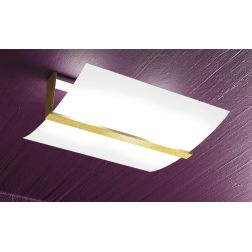 WOOD PLAFONIERA MEDIA LARGHEZZA CM 43 IN METALLO E LEGNO 3 FINITURE DIFFUSORE IN VETRO DELLA TOP LIGHT Top Light Illuminazione - 2