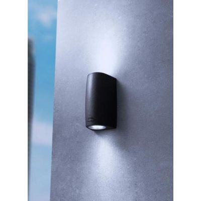 MARTA APPLIQUE DA ESTERNO A CILINDRO IP55 BIANCO,GRIGIO O NERO DOPPIA EMISSIONE DI LUCE MODERNA DARK LIGHT - Cristalensi Shop On