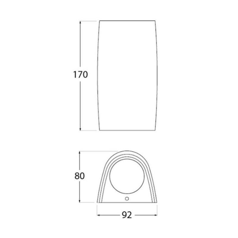 MARTA APPLIQUE DA ESTERNO A CILINDRO IP55 BIANCO,GRIGIO O NERO DOPPIA EMISSIONE DI LUCE MODERNA DARK LIGHT - Cristalensi Shop On