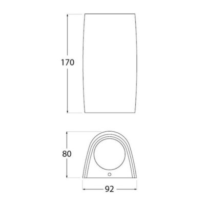 MARTA APPLIQUE DA ESTERNO A CILINDRO IP55 BIANCO,GRIGIO O NERO DOPPIA EMISSIONE DI LUCE MODERNA DARK LIGHT - Cristalensi Shop On