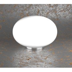 SOFT LAMPADA DA TAVOLO DIAMETRO CM 28 IN VETRO SOFFIATO BIANCO LATTE MODERNA Top Light Illuminazione - Cristalensi Shop Online 2