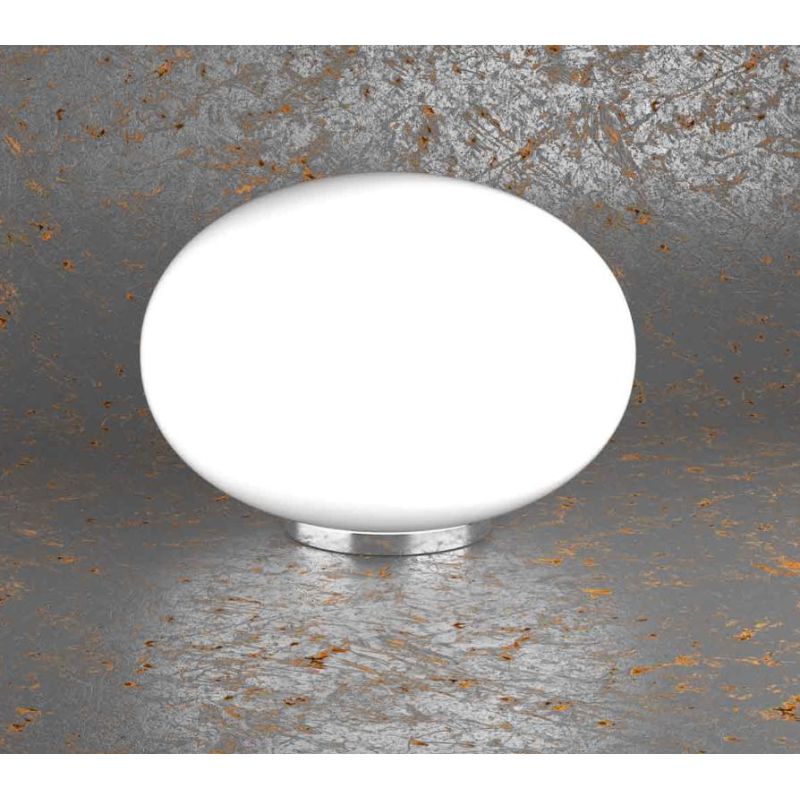 SOFT LAMPADA DA TAVOLO DIAMETRO CM 28 IN VETRO SOFFIATO BIANCO LATTE MODERNA Top Light Illuminazione - Cristalensi Shop Online