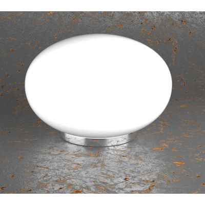 SOFT LAMPADA DA TAVOLO DIAMETRO CM 35 IN VETRO SOFFIATO BIANCO LATTE MODERNA Top Light Illuminazione - Cristalensi Shop Online