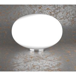 SOFT LAMPADA DA TAVOLO DIAMETRO CM 45 IN VETRO SOFFIATO BIANCO LATTE MODERNA Top Light Illuminazione - Cristalensi Shop Online 2