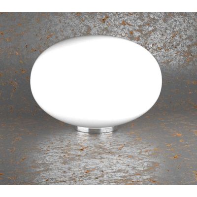 SOFT LAMPADA DA TAVOLO DIAMETRO CM 45 IN VETRO SOFFIATO BIANCO LATTE MODERNA Top Light Illuminazione - Cristalensi Shop Online