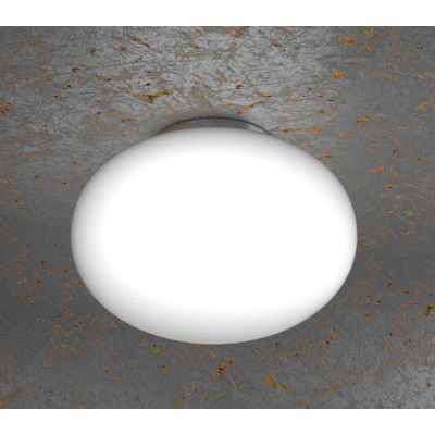 SOFT PLAFONIERA DIAMETRO CM 35 IN VETRO SOFFIATO BIANCO LATTE MODERNA Top Light Illuminazione - Cristalensi Shop Online