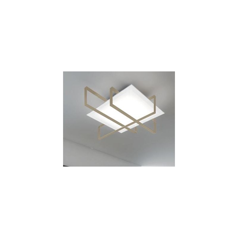 CROSS 50 PLAFONIERA APPLIQUE PICCOLA IN METALLO BIANCO, SABBIA O NERA 2XE27 Top Light Illuminazione - Cristalensi Shop Online