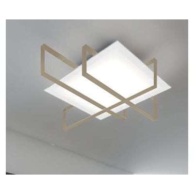 CROSS 50 PLAFONIERA APPLIQUE PICCOLA IN METALLO BIANCO, SABBIA O NERA 2XE27 Top Light Illuminazione - Cristalensi Shop Online