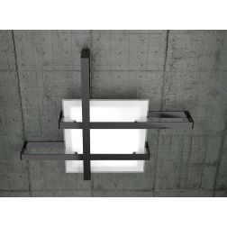 CROSS 70 DI TOP LIGHT PLAFONIERA MEDIA 2XE27 BIANCA, SABBIA O NERA Top Light Illuminazione - Cristalensi Shop Online 2