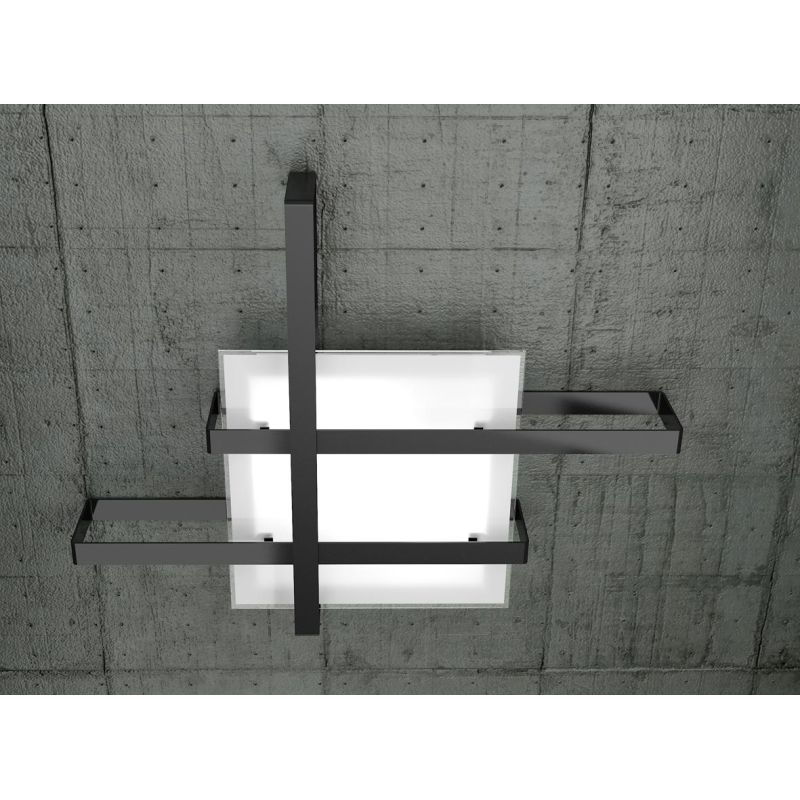 CROSS 70 DI TOP LIGHT PLAFONIERA MEDIA 2XE27 BIANCA, SABBIA O NERA Top Light Illuminazione - Cristalensi Shop Online