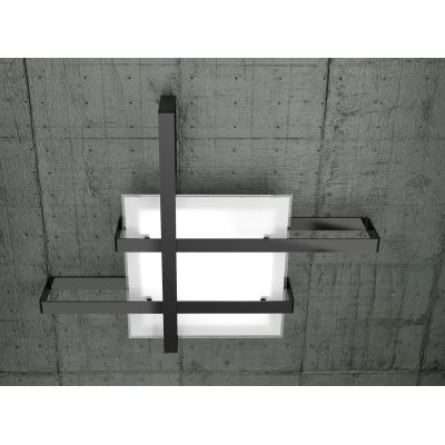 CROSS 70 DI TOP LIGHT PLAFONIERA MEDIA 2XE27 BIANCA, SABBIA O NERA Top Light Illuminazione - Cristalensi Shop Online