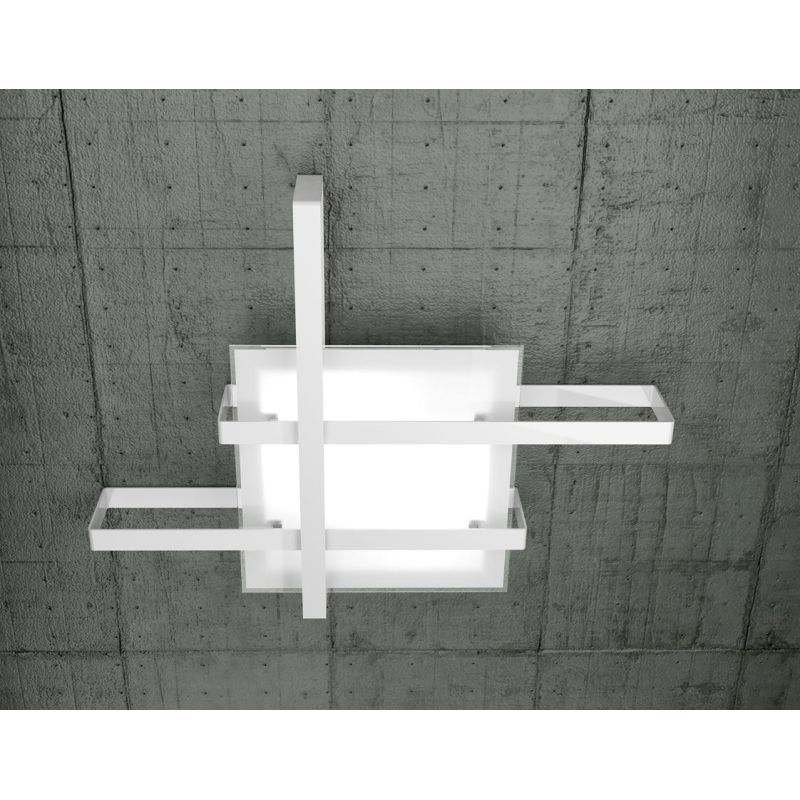 CROSS 70 DI TOP LIGHT PLAFONIERA MEDIA 2XE27 BIANCA, SABBIA O NERA Top Light Illuminazione - Cristalensi Shop Online