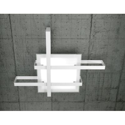 CROSS 70 DI TOP LIGHT PLAFONIERA MEDIA 2XE27 BIANCA, SABBIA O NERA Top Light Illuminazione - Cristalensi Shop Online